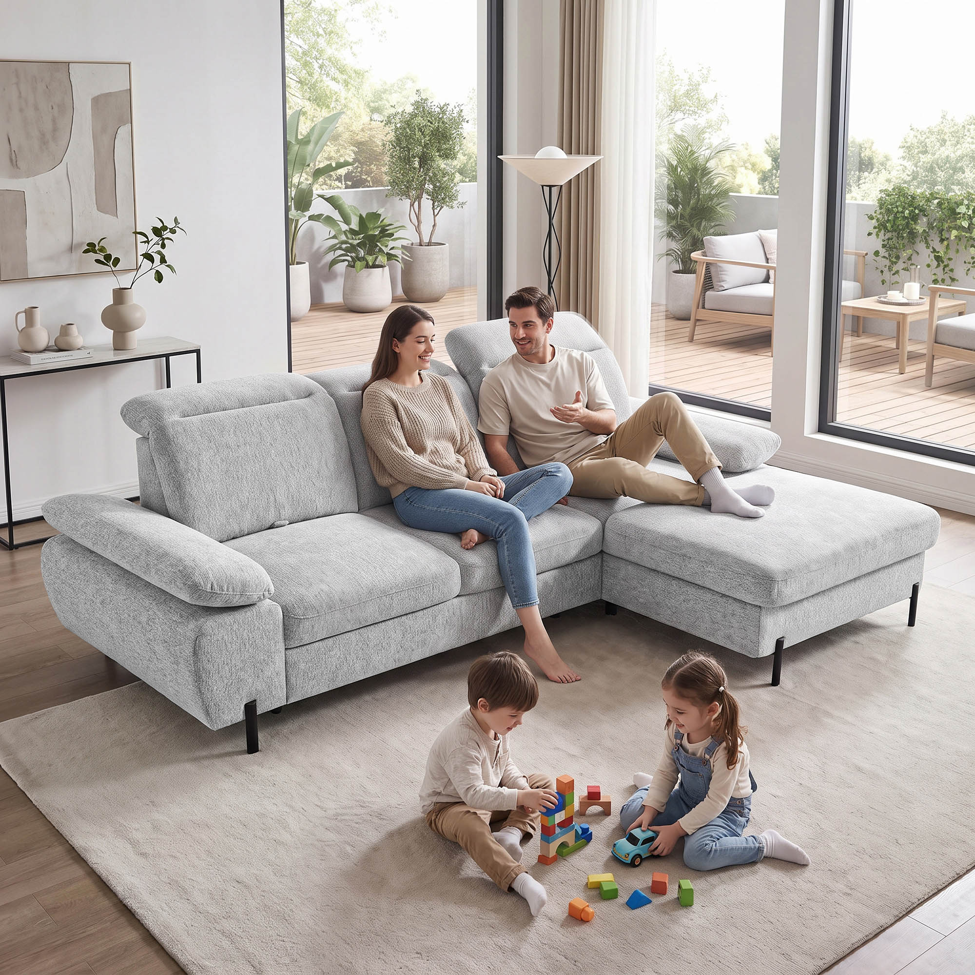Narożnik SORA MINI 285x190 cm – nowoczesny narożnik do salonu