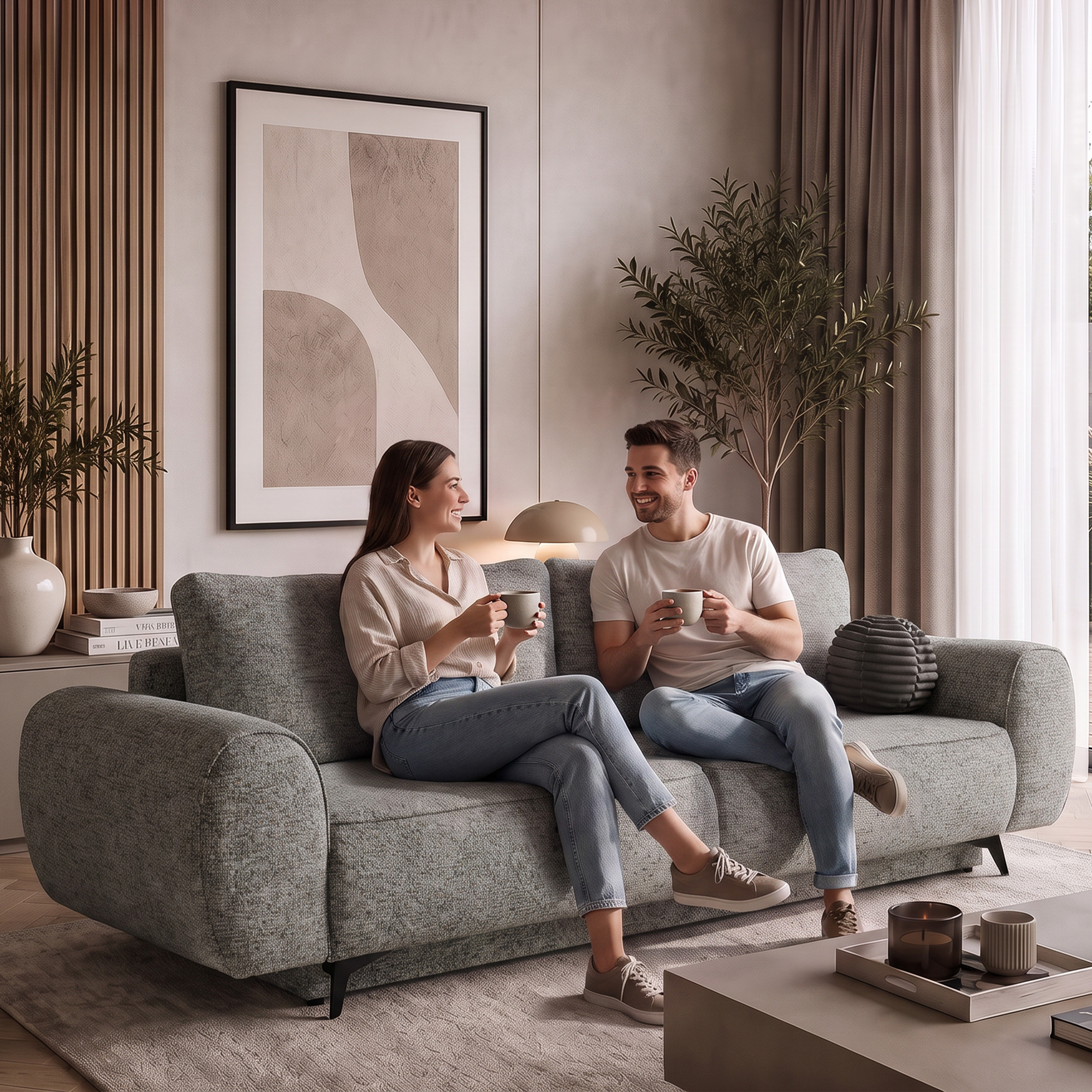 Sofa VITO 256 cm z funkcją spania i pojemnikiem na pościel