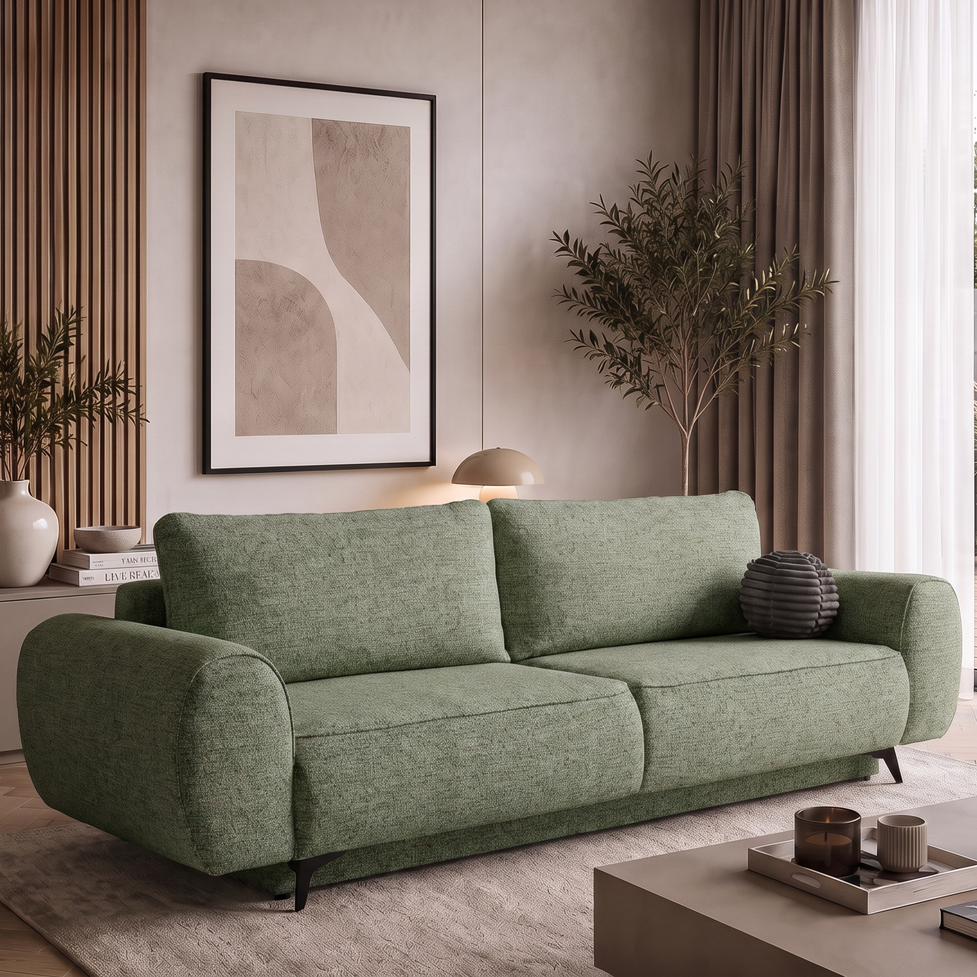 Sofa VITO 256 cm z funkcją spania w nowoczesnym salonie