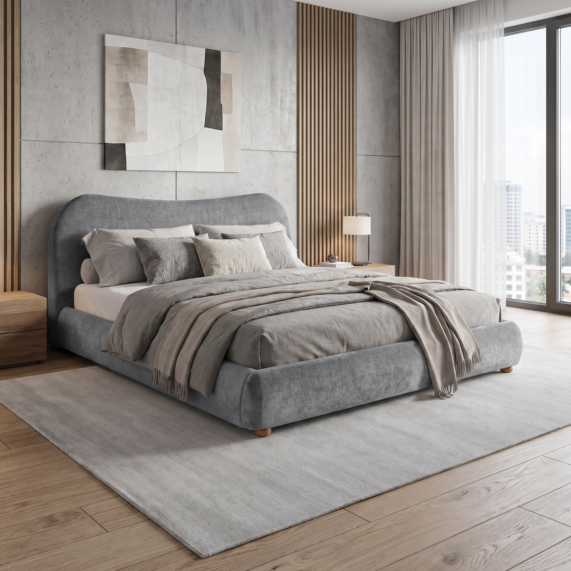 Łóżko SONHO 160x200 w eleganckiej sypialni