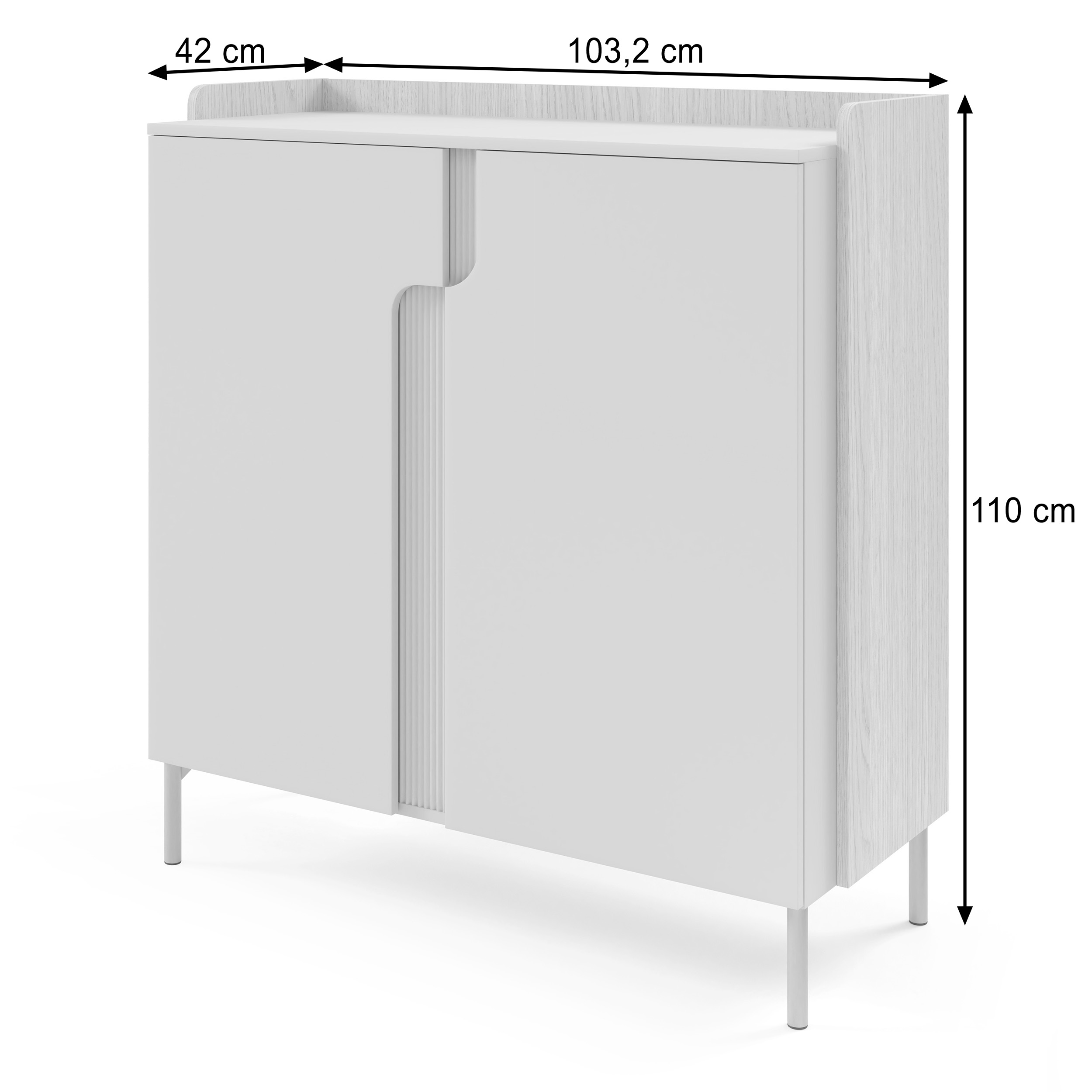 Wymiary komody POSITIVO – 103x42x110 cm