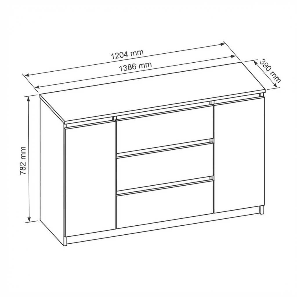 Wymiary komody LEMON