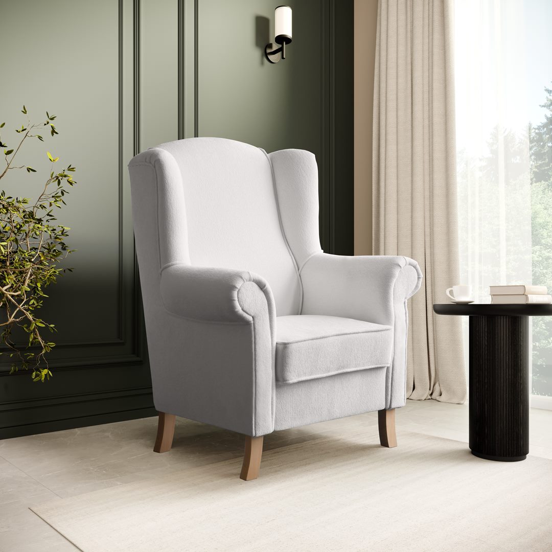 Fotel LEONARDO w nowoczesnym salonie – elegancki fotel wypoczynkowy